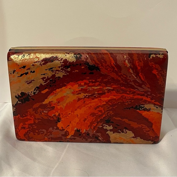 VINYL COVERED PIERCED EARRING STORAGE or TRAVEL BOX - Holds 15 Pairs of Earrings - Picture 9 of 11